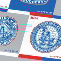 Image 3 of Los Angeles Dodgers Rings Print