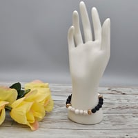 Image 1 of Howlite Lava Bead Bracelet 