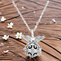Image 1 of Fillagree Wings Aromatherapy Pendant Necklace