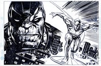 Image 1 of SILVER SURFER and THANOS  11" x 17"  Pin-Up 