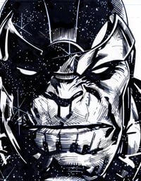Image 2 of SILVER SURFER and THANOS  11" x 17"  Pin-Up 