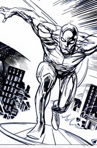 Image 4 of SILVER SURFER and THANOS  11" x 17"  Pin-Up 