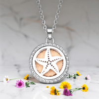Image 1 of Geometric Stainless Steel Aromatherapy Necklace