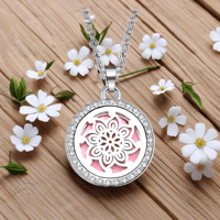 Image 1 of Minimalist Titanium Aromatherapy Necklace