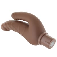 Image 6 of Power Stud Rechargeable Over & Under Vibe in Brown