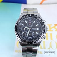 Image 3 of 2018 Seiko Flightmaster SND253 Black Pilot's Chronograph(7t92-0CF0)