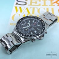 Image 1 of 2018 Seiko Flightmaster SND253 Black Pilot's Chronograph(7t92-0CF0)