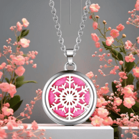 Image 1 of Minimalist Titanium Snowflake Aromatherapy Necklace
