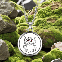 Image 2 of Mood-Boosting Owl Aromatherapy Necklace