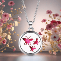 Image 1 of Mood-Boosting Butterflies Aromatherapy Necklace