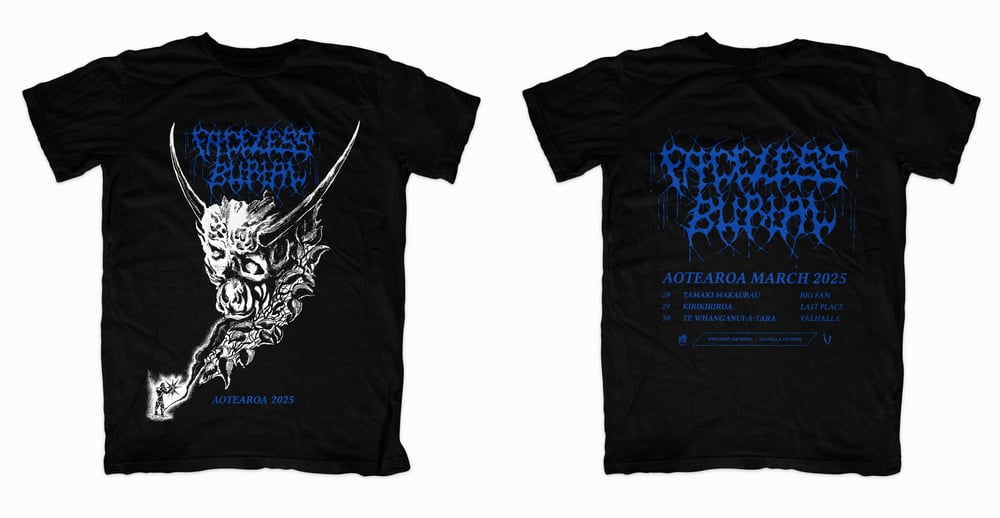 Image of FACELESS BURIAL - AOTEARAOA TOUR SHIRT