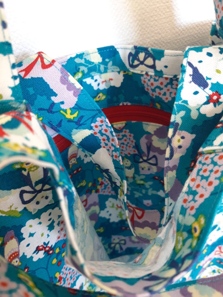 Image of Grand sac Chats fond bleu