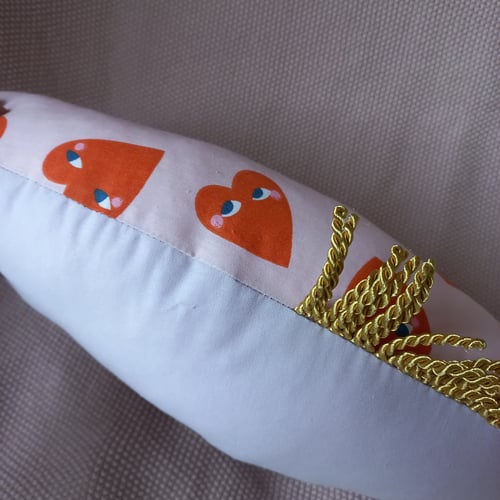 Image of Einhornkissen Herz rosa flieder