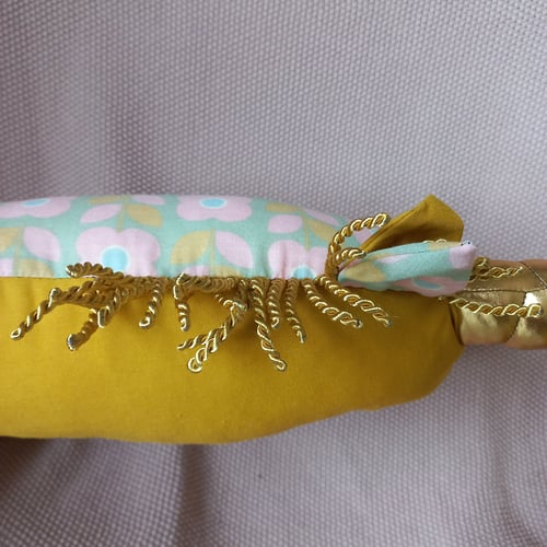 Image of Einhornkissen Blumen curry