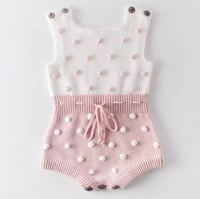Image 3 of Presley Knit Romper - Pink Chiffon