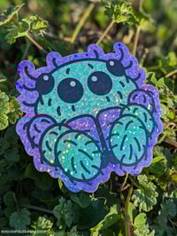 Image 1 of Phidippus audax Bold Jumping Spider Native Arachnid Glitter Sticker