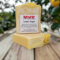 Lemon Sugar Goat Milk & Tallow Soap Bar, Homemade With Organic Oils