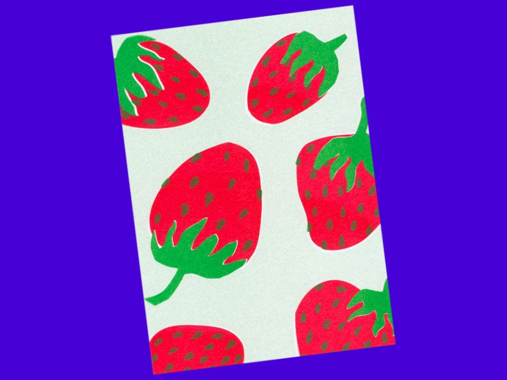 Image of POSTKARTE Erdbeere