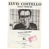 Image 1 of Elvis Costello Tokyo performance flyer (1985)