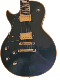 Image 6 of 1976 Lefty Gibson Les Paul Custom "Black Beauty" Electric Guitar - Excellent Condition