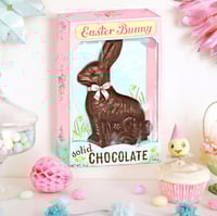 Image 1 of Chocolate Bunny in box plaque 