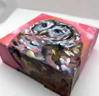 Image 4 of Woodland Guardian – barred owl mini painting