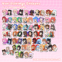 Image 2 of Holographic Vinyl Yuri Stickers