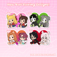 Image 3 of Holographic Vinyl Yuri Stickers
