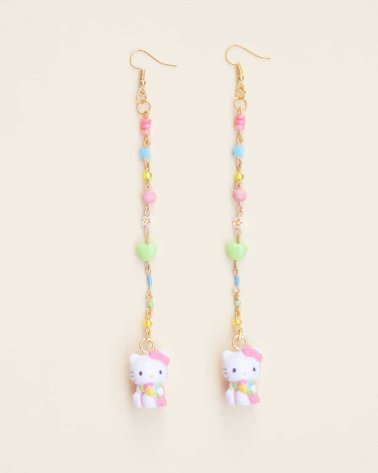 Image of Hello Kitty Earrings (Springtime Series)