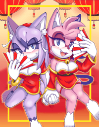(8.5 x 11 Print) Lunar Kitties