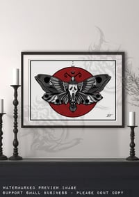 Image 2 of Ghostface Moth (Scream/STAB) Art Print