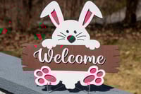 Image 1 of Bunny Welcome Sign