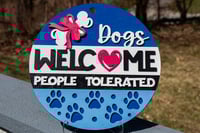 Image 1 of Dogs Welcome Sign