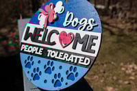 Image 5 of Dogs Welcome Sign