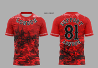 Full body design Tshirt London Red
