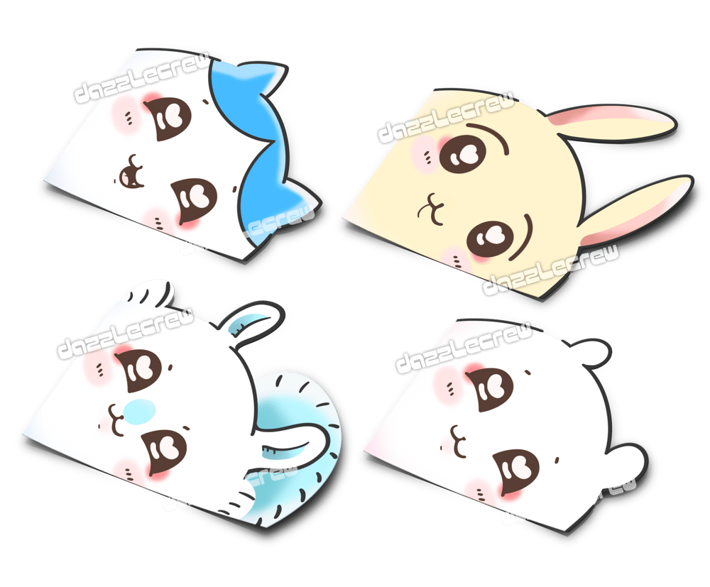 Image of Chiikawa and Friends Corner Peeker Stickers