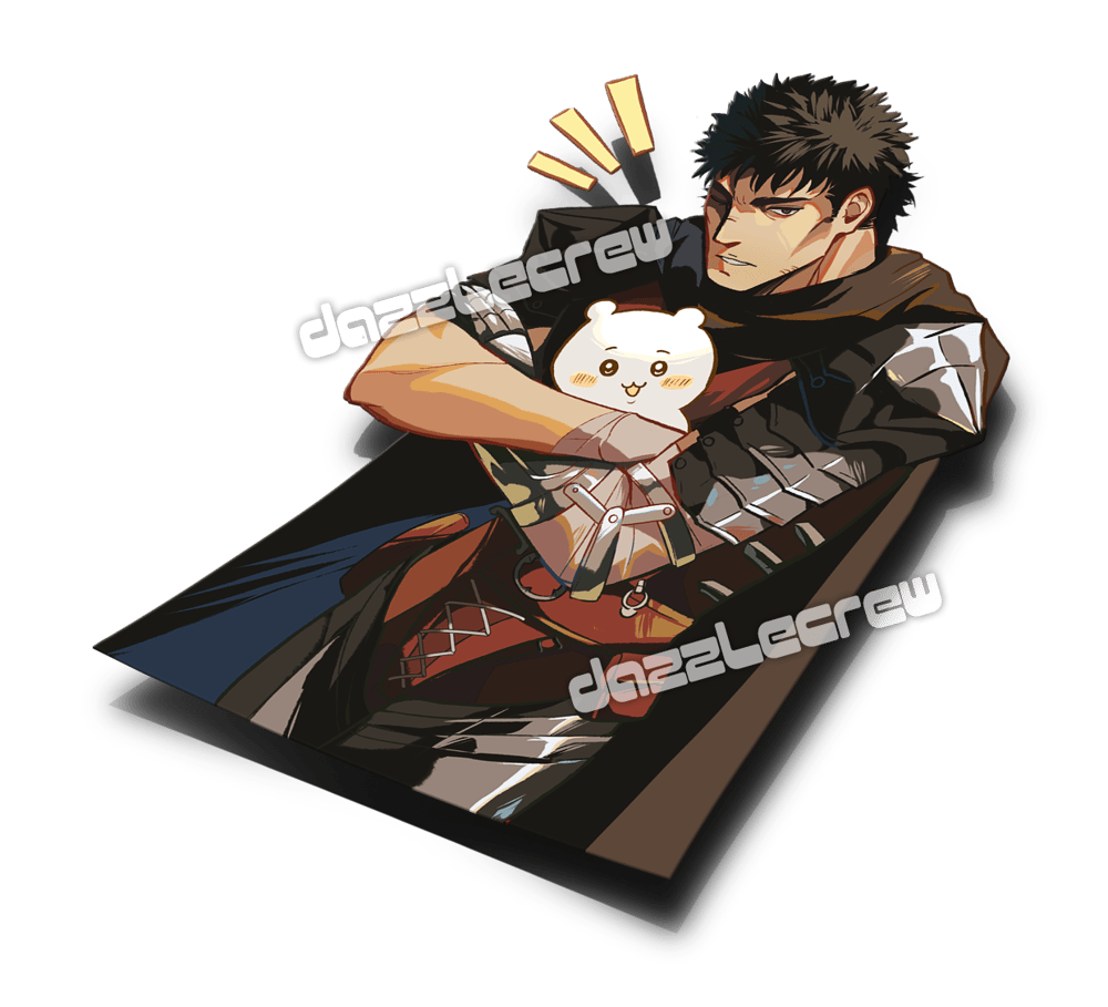 Image of Guts x Chiikawa Sticker