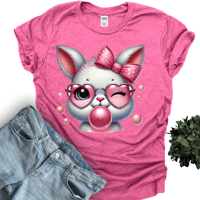 Sweet Wink Bunny T-Shirt - Cute & Playful Design