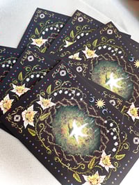 Image 1 of blank mushroom circle magic greeting cards (5x7")