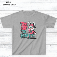 Image 1 of Too Hip To Hop Cool Bunny Kids Tee