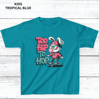 Image 3 of Too Hip To Hop Cool Bunny Kids Tee