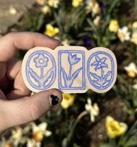 Image 1 of floral trifecta sticker
