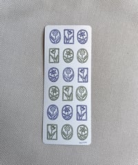 Image 1 of floral sticker sheet