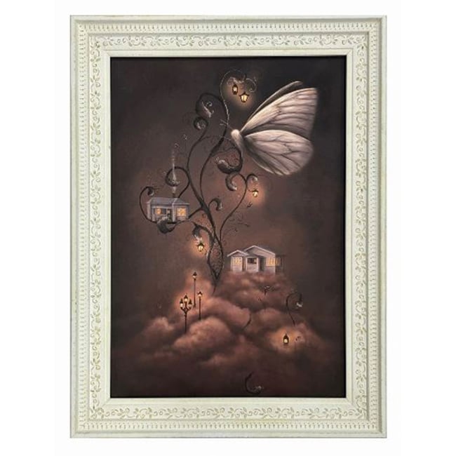 'Dark Veins and Smoke' One of a Kind Framed Artwork