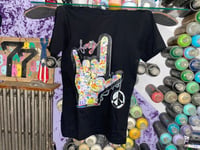 Image 2 of World of Dreems Family LUV & Peace T-Shirt White & Black