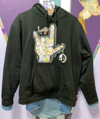 Image 1 of World of Dreems Family LUV Hoodie Gray & Black