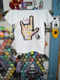 Image 4 of World of Dreems Family LUV & Peace T-Shirt White & Black