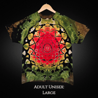 Image 1 of Rasta Ice Dyed Adult (Large) Unisex T-shirt