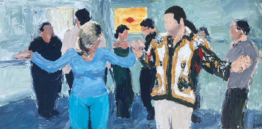 Image of Carmela and Furio dancing (original on canvas)