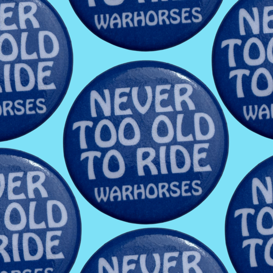 Image of Never Too Old To Ride Button